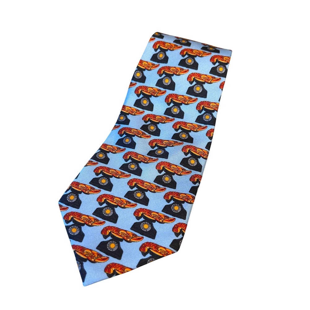 Philadelphia‎ Museum of Art Lobster Telephone Silk Necktie Salvador Dali Pattern
